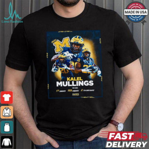 Kalel Mullings Michigan vs. USC Football 17 Carries 159 Carries 2 Touchdowns Shirt