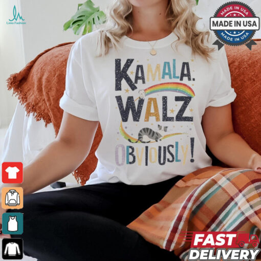 Kamala Harris Tim Walz Walz 2024 Peace Lgbt Kamala Walz Obviously! Shirt