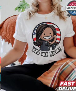 Kamala Harris Yes We Kam 2024 USA Flag Painting t shirt