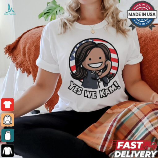 Kamala Harris Yes We Kam 2024 USA Flag Painting t shirt