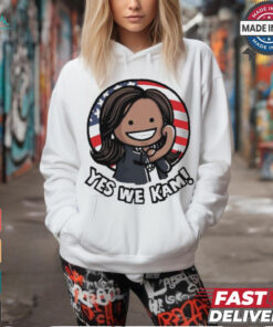 Kamala Harris Yes We Kam 2024 USA Flag Painting t shirt