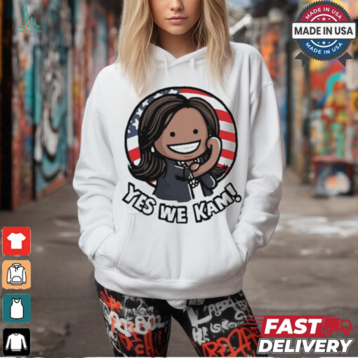 Kamala Harris Yes We Kam 2024 USA Flag Painting t shirt