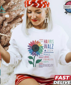 Kamala harris 2024 walz peace love shirt