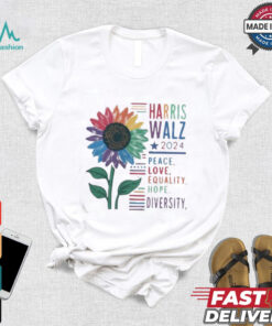 Kamala harris 2024 walz peace love shirt, hoodie, sweater, long sleeve and tank top Kamala harris 2024 walz peace love shirt