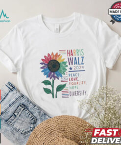 Kamala harris 2024 walz peace love shirt, hoodie, sweater, long sleeve and tank top Kamala harris 2024 walz peace love shirt