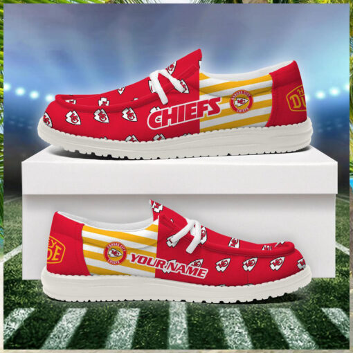 Kansas City Chiefs 2024 Version Personalized Hey Dude Shoes