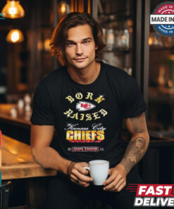 Kansas City Chiefs Born x Raised Black Chrome Rocker Shirt
