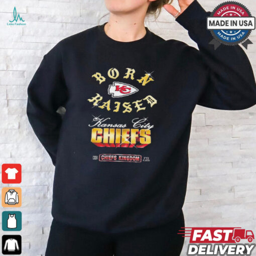 Kansas City Chiefs Born x Raised Black Chrome Rocker Shirt