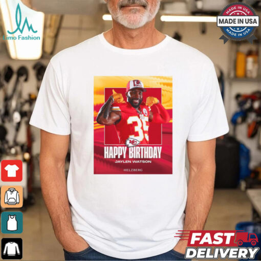Kansas City Chiefs Happy Birthday Jaylen Watson Helzberg Poster t shirt
