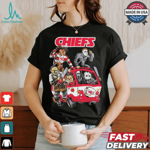 Kansas City Chiefs NFL Horror Characters Movie Hippie Halloween Shirt