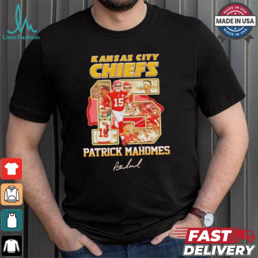 Kansas City Chiefs Patrick Mahomes 15 signature shirt