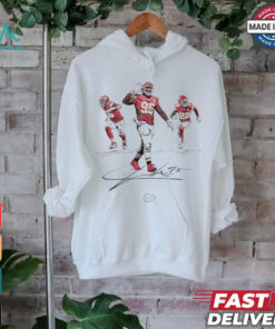 Kansas City Chiefs football team players signature sketches shirt