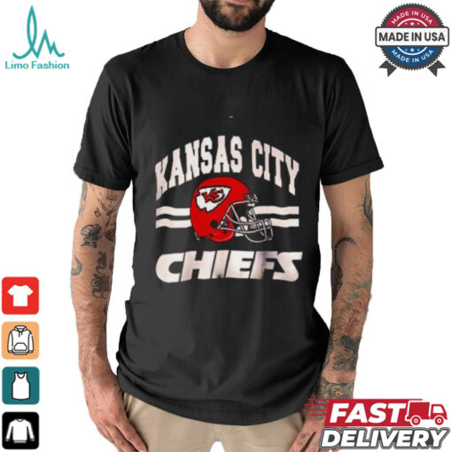 Kansas City Men’s Standard Jersey V Neck Mesh Stripe Tee Shirt