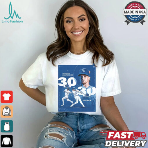 Kansas City Royals Bobby Witt Jr. First Shortstop In MLB History o Have Multiple Season With 30 SB 30 HR Poster t shirt