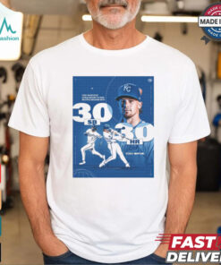 Kansas City Royals Bobby Witt Jr. First Shortstop In MLB History o Have Multiple Season With 30 SB 30 HR Poster t shirt