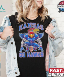 Kansas Jayhawks Football Go Hawks Mascot Shirt