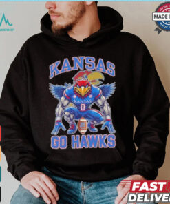 Kansas Jayhawks Football Go Hawks Mascot Shirt