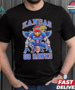 Kansas Jayhawks Football Go Hawks Mascot Shirt