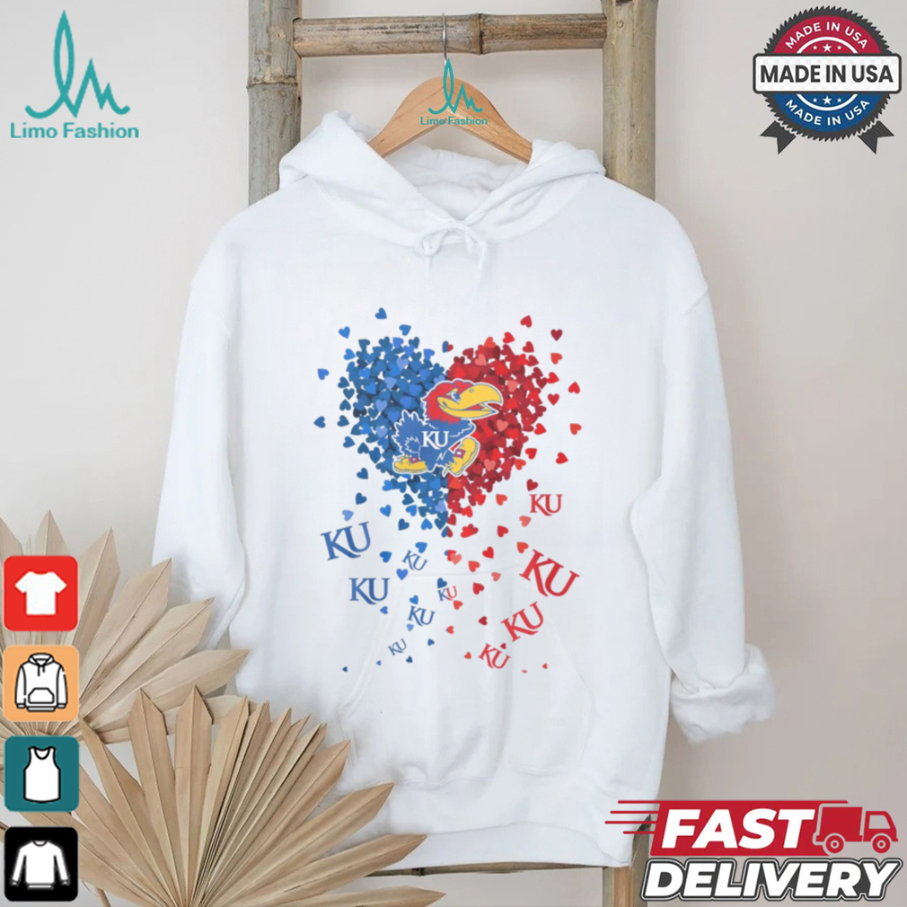 Kansas Jayhawks Heart Shirt Kansas Jayhawks Heart Shirt