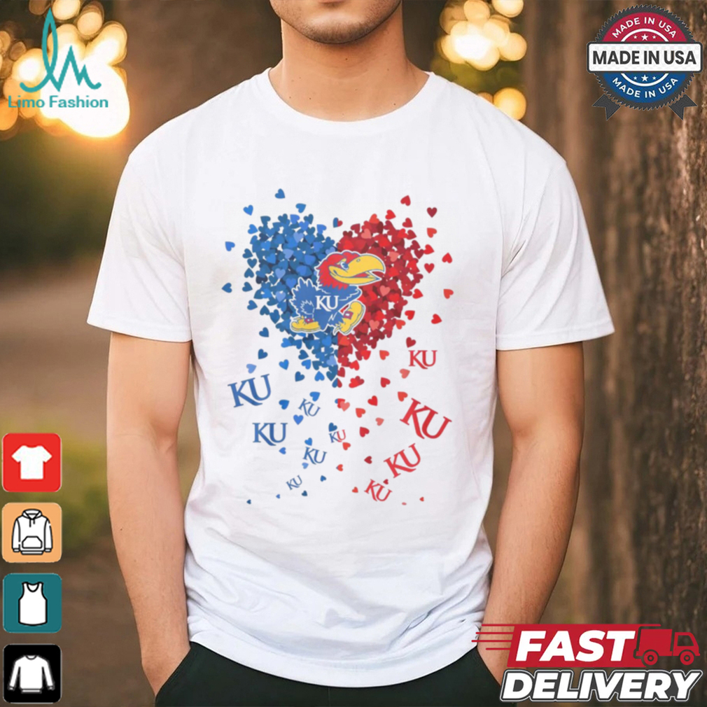 Kansas Jayhawks Heart Shirt Kansas Jayhawks Heart Shirt