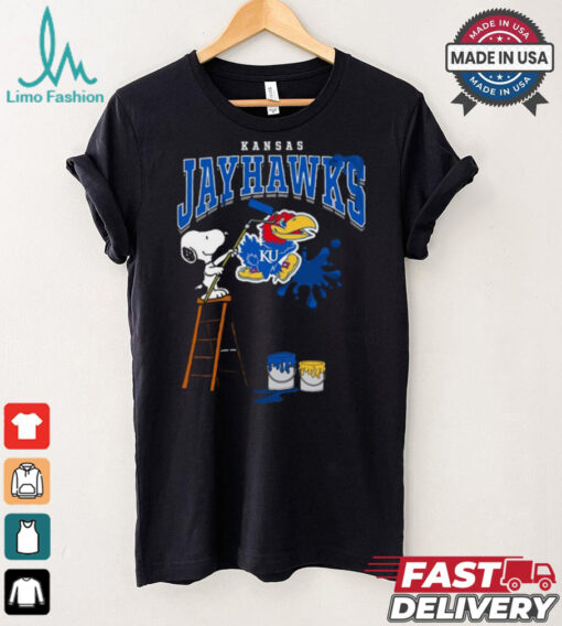 Kansas Jayhawks Snoopy Painting Shirt