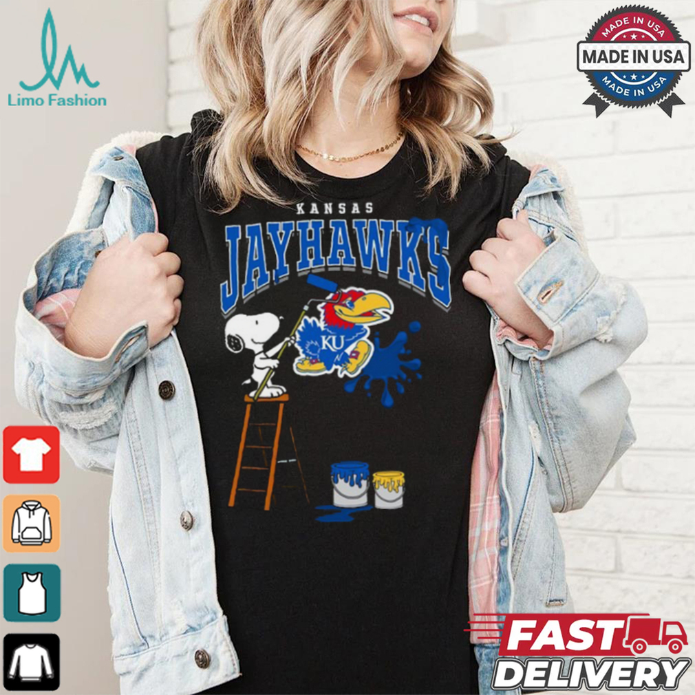 Kansas Jayhawks Snoopy Painting Shirt Kansas Jayhawks Snoopy Painting Shirt