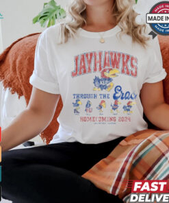 Kansas Jayhawks Through The Eras Homecoming 2024 Shirt