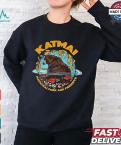 Katmai National Park And Preserve Brown Bear And Salmon T shirt
