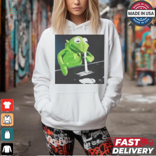 Kermit Getting Absolutely Wasted On Coke Funny Shirt