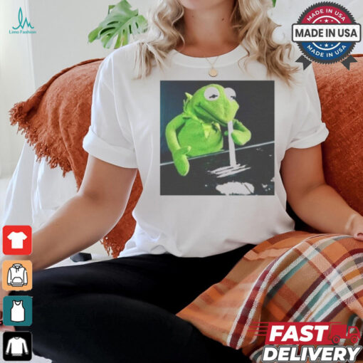 Kermit Getting Absolutely Wasted On Coke Funny Shirt