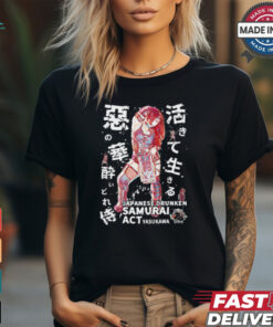 Kitsune Women's Wrestling Act Yasukawa Drunken Samurai Shirt