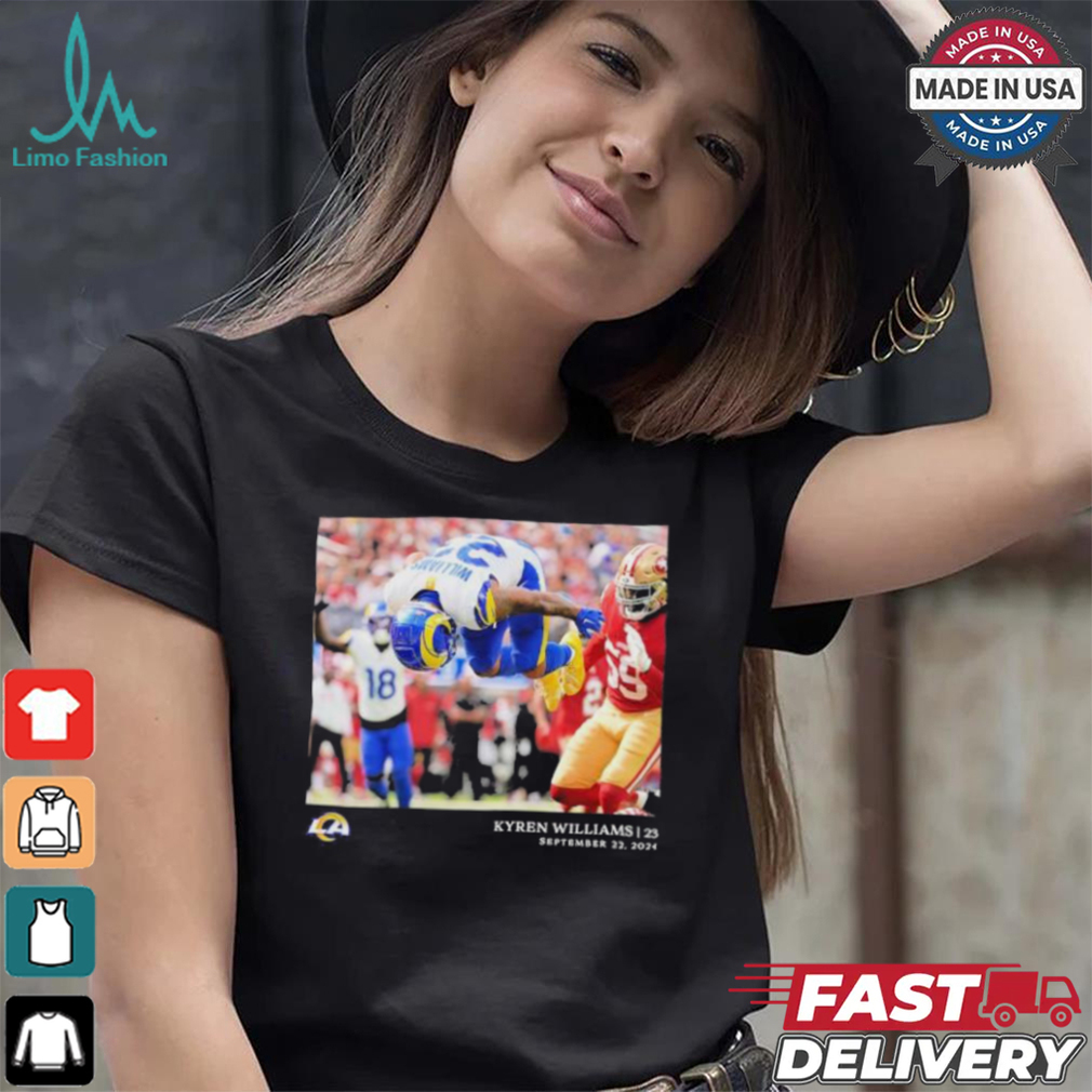 Kyren Williams Los Angeles Rams NFL Flash Features Week 3 T Shirt Kyren Williams Los Angeles Rams NFL Flash Features Week 3 T Shirt