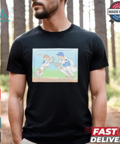 LA Dodgers Shohei Ohtani and Decoy hi five art shirt