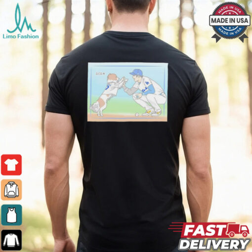 LA Dodgers Shohei Ohtani and Decoy hi five art shirt