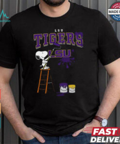 LSU Tigers Snoopy Painting Shirt, hoodie, sweater, long sleeve and tank top LSU Tigers Snoopy Painting Shirt