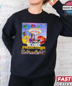 LSU Tigers vs USC Trojans football helmet score predictions welcome to fabulous Las Vegas shirt