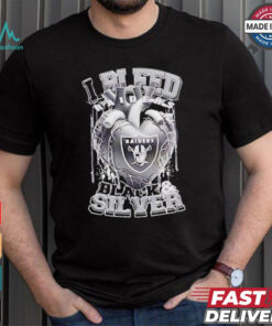 Las Vegas Raiders I bleed Raiders black and silver shirt