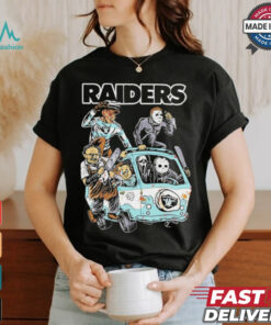 Las Vegas Raiders NFL Horror Characters Movie Hippie Halloween Shirt