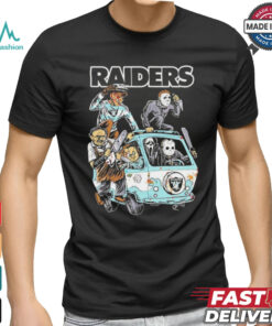 Las Vegas Raiders NFL Horror Characters Movie Hippie Halloween Shirt