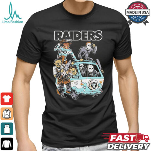 Las Vegas Raiders NFL Horror Characters Movie Hippie Halloween Shirt