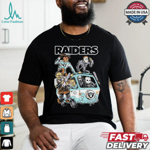 Las Vegas Raiders NFL Horror Characters Movie Hippie Halloween Shirt