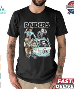 Las Vegas Raiders NFL Horror Characters Movie Hippie Halloween Shirt