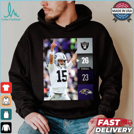 Las Vegas Raiders Win 26 23 Baltimore Ravens NFL Week 2 Final Score Shirt
