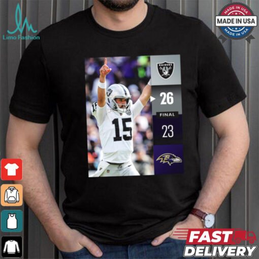 Las Vegas Raiders Win 26 23 Baltimore Ravens NFL Week 2 Final Score Shirt