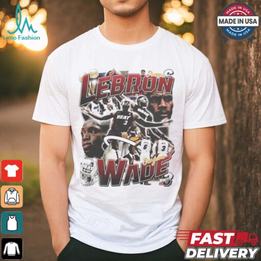 LeBron James and Dwyane Wade ’12 13 Heat shirt