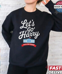 Lets Go Harry Vote For Trump American Flag Shirt