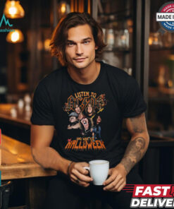 Listen to ACDC and wait for halloween shirt