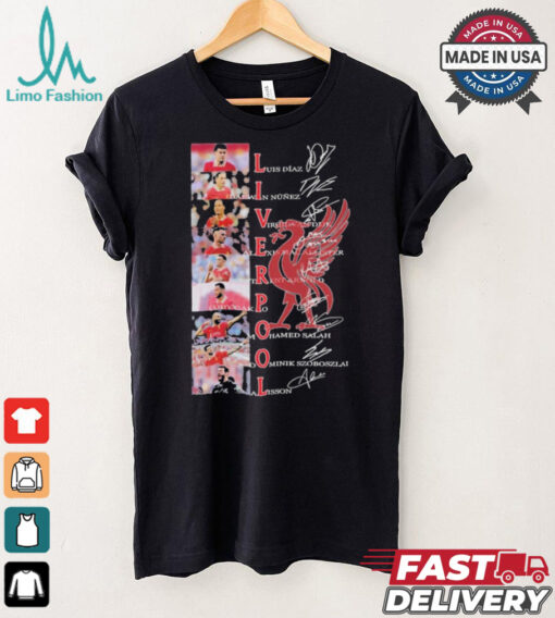 Liverpool Football Club All Team Signatures T Shirt