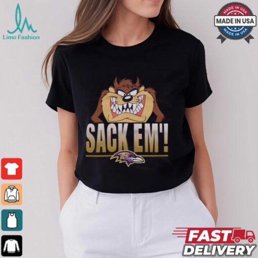 Looney Tunes Taz Sack Em’ x Baltimore Ravens Shirt