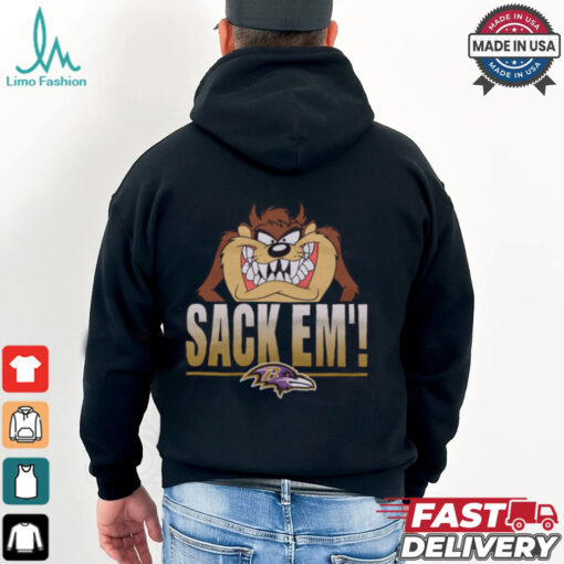 Looney Tunes Taz Sack Em’ x Baltimore Ravens Shirt